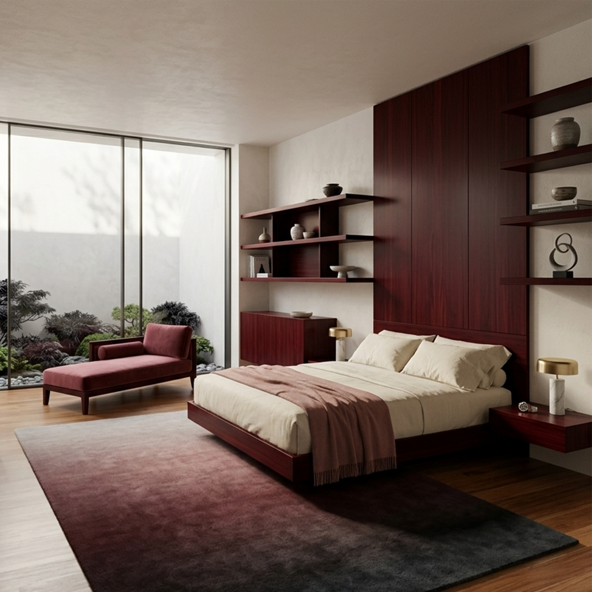 Crimson Eclipse Gradient Rug